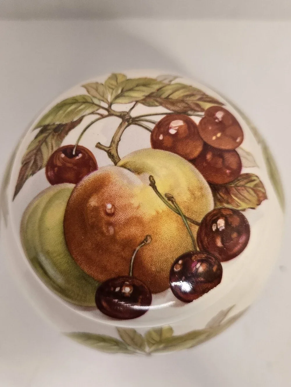 Mason's Patent Ironstone Ginger Jar W/Lid England Fruit Gold Trim Vintage 5